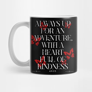 Coquette Aries Butterfly Quote Zodiac Sign Astrology Horoscope Mug
